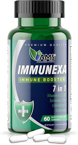 America Medic & Science Immunexa 7 in 1 Immune Support Booster (60 Capsules) with Vitamin A, C, D, Zinc, Echinacea, Elderberry | Adults Immunity Boosting Supplement | Natural, Non-GMO & Gluten-Free in Pakistan