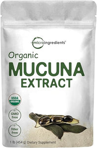 Organic Mucuna Pruriens Extract Powder,1 Pound (908 Servings), Pure Mucuna Supplement, Promote Mood, Brain Health and Boosts Immune System, Energy, Vegan Friendly in Pakistan