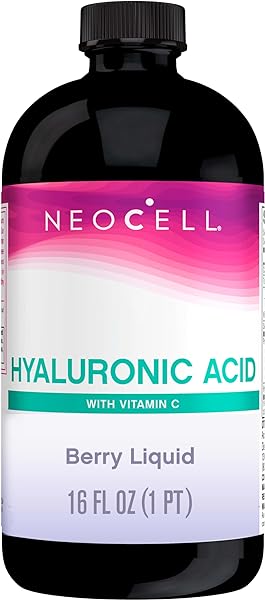 Hyaluronic Acid Berry Liquid with Vitamin C; For Cellular Hydration for Skin, and Lubrication for Skin and Joints; Gluten Free; Dietary Supplement; 16 Fl. Oz., 32 Servings.* Pack May Vary in Pakistan