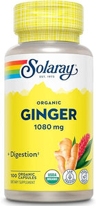 Organically Grown Ginger Root 540mg Healthy Cardiovascular, Digestive, Joint & Menstrual Cycle Support Vegan & Non-GMO 100 VegCaps in Pakistan