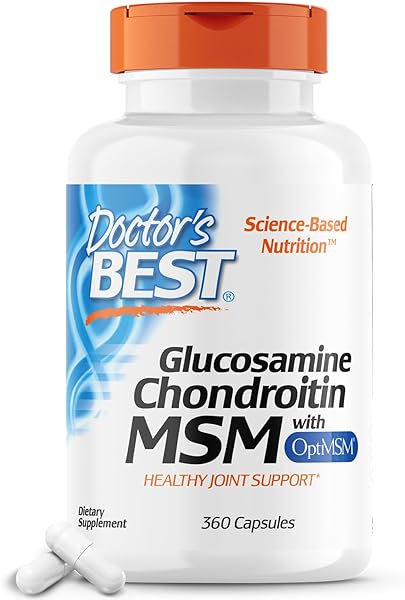 Glucosamine Chondroitin Msm with OptiMSM Capsules, Joint Support Supplement Supports Healthy Joint Structure, Function & Comfort, Non-GMO, Gluten Free, Soy Free, 360 Count in Pakistan