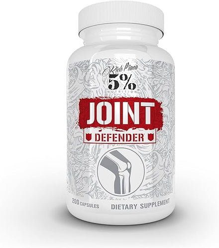 5% Nutrition Rich Piana Joint Defender Maximum Joint Support Supplement | Collagen, Glucosamine, Chondroitin, Turmeric Curcumin with Black Pepper, MSM, Hyaluronic Acid | 200 Capsules, 25 Servings in Pakistan