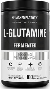 L-Glutamine Powder 100 Servings - Vegan Fermented L Glutamine Supplement for Post Workout Muscle Recovery, Immunity, Digestive Health | No Artificial Filler - Unflavored in Pakistan