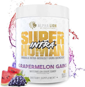 Superhuman Intra Workout Powder for Men & Women, Amino Acids Drink, Muscle Recovery Supplement, BCAA Powder, Electrolytes & Hydration Mix (42 Servings, Watermelon Grape Candy Flavor) in Pakistan