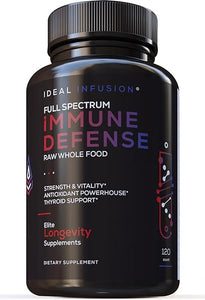 Raw Whole Food Immune Support: 100% Plant Based Vitamin C - Wildcrafted Vegan Vitamin D3 K2, Selenium Glycinate with Kelp Iodine for Thyroid Support (60 Servings) Zinc Orotate with Elderberry in Pakistan