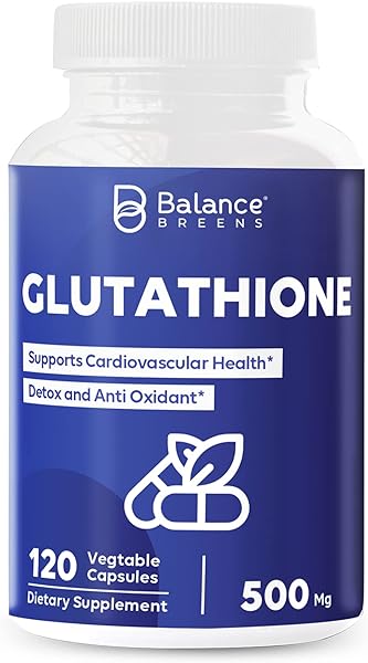 Balancebreens Active Form (Reduced) Glutathione Supplement - 500mg - 120 Vegan Capsules - L-Glutathione GSH Supports Cardiovascular Health, Antioxidant Support, Liver Detox, Skin Whitening in Pakistan in Pakistan