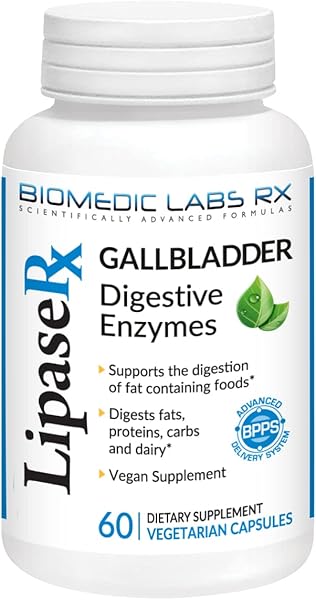 Gallbladder Formula, Lipase, Protease and Amylase Digestive Enzymes to Reduce Bloating - Vegetarian Formula, 60 Veg Capsules in Pakistan