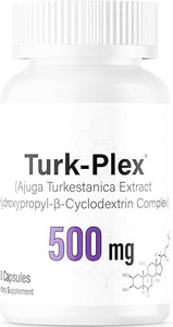Turk-Plex® (Turkesterone) - Complexed with Hydroxypropyl-β-Cyclodextrin for Enhanced Bioavailability (500 mg x 60 Capsules) in Pakistan