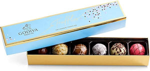 Patisserie Dessert Chocolate Truffle Gift Box, Mother's Day Gift Basket, for Graduation & Teacher Appreciation Gourmet Candy with Creamy Filling in Milk, White, Dark Chocolate, 6pc in Pakistan