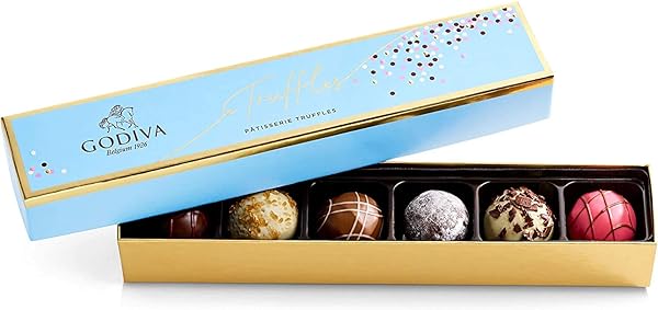 Patisserie Dessert Chocolate Truffle Gift Box, Mother's Day Gift Basket, for Graduation & Teacher Appreciation Gourmet Candy with Creamy Filling in Milk, White, Dark Chocolate, 6pc in Pakistan in Pakistan