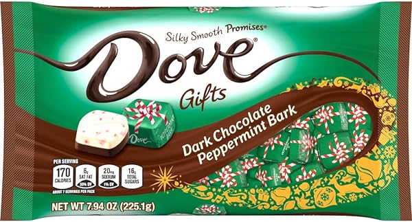 PROMISES Holiday Individually Wrapped Dark Chocolate Peppermint Bark Christmas Candy Assortment, 7.94 oz Bag in Pakistan in Pakistan