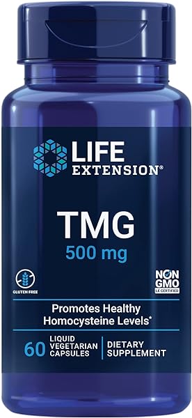 TMG 500 mg – Trimethylglycine Supplement – Encourages Healthy Homocysteine Levels – Gluten-free – Non-gmo – Vegetarian – 60 Liquid Vegetarian Capsules in Pakistan