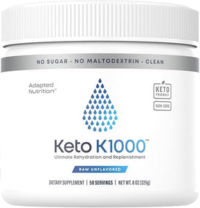 Hi-Lyte Keto K1000 Electrolyte Powder | Unflavored | Hydration Supplement Drink Mix | Boost Energy & Beat Leg Cramps | No Sugar, No Stevia, No Maltodextrin | 50 Servings in Pakistan