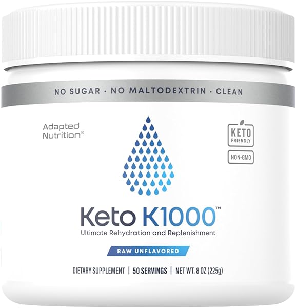 Keto K1000 Electrolyte Powder | Unflavored | Hydration Supplement Drink Mix | Boost Energy & Beat Leg Cramps | No Sugar, No Stevia, No Maltodextrin | 50 Servings in Pakistan in Pakistan