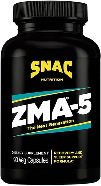 SNAC ZMA-5 Sleep Aid Supplement, Promote Muscle Recovery & Growth, Immune Support, & Restorative Sleep with Zinc, Magnesium & 5-HTP, Post Workout, Before Bed ZMA Supplements 90 Veggie Capsules in Pakistan in Pakistan