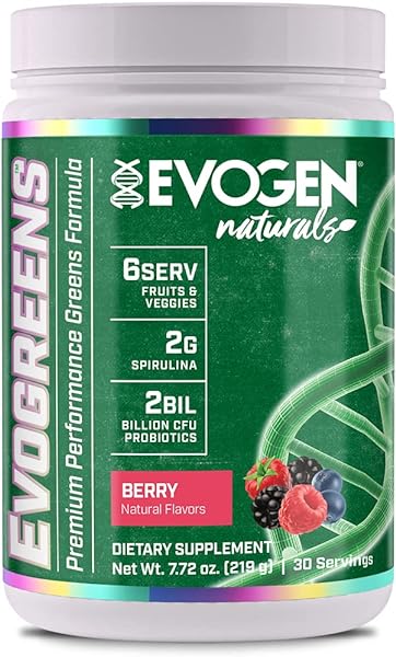 Evogreens | Immune Boosting Premium Performance Greens Superfood, Spirulina, Pomegranate, Probiotics, Kale | 30 Servings … (Berry, 30 Servings) in Pakistan