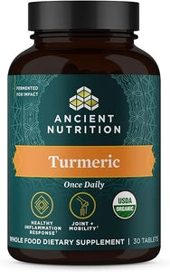 Turmeric Capsules by Ancient Nutrition, Once Daily, Use as a Joint Supplement and Supports Inflammation, Gluten Free, Paleo and Keto Friendly, 30 Tablets in Pakistan