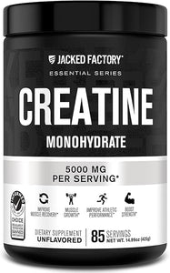 Jacked Factory Creatine Monohydrate Powder 425g - Creatine Supplement for Muscle Growth, Increased Strength, Enhanced Energy Output and Improved Athletic Performance 85 Servings, Unflavored in Pakistan