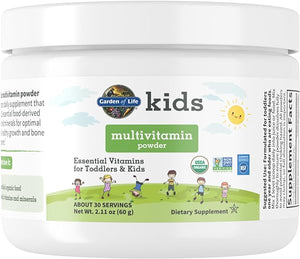 Garden of Life Kids Multivitamin Powder, Daily Vitamins and Minerals for Toddlers & Kids - Organic Toddler Multi Powder with 15 Vitamin C, D3, Zinc for Healthy Growth - Gluten Free - 30 Day Supply in Pakistan