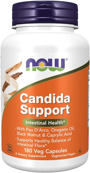 NOW Supplements, Candida Support with Pau D'Arco, Oregano Oil, Black Walnut & Caprylic Acid, 180 Veg Capsules in Pakistan