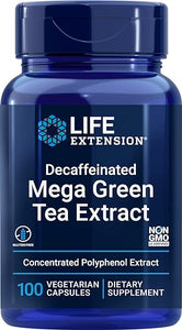 Decaffeinated Mega Green Tea Extract – Polyphenol-Rich, Cell Health, Heart Health, Brain Health, Antioxidant Protection – Non-GMO, Gluten-Free, Vegetarian – 100 Capsules in Pakistan