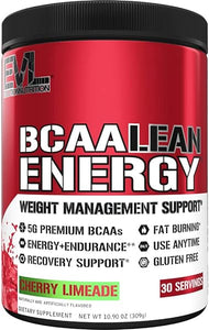 EVL BCAA Lean Energy Powder - Pre Workout Green Tea Fat Burner Support with BCAAs Amino Acids and Clean Energizers - BCAA Powder Post Workout Recovery Drink for Lean Muscle Recovery - Cherry Limeade in Pakistan