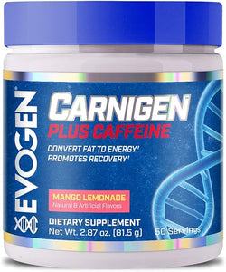 Carnigen Plus Mango Lemonade | Carnitine + Caffeine Fat Burning Powder, Carnitine Tartrate, Acetyl-l-carnitine, Carnitine Orotate, Carnitine Fumarate, Bioperine in Pakistan