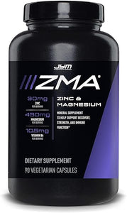 ZMA JYM, Zinc & Magnesium Supplement - Zinc, Magnesium and Vitamin B6, YM Supplement Science, 90 Vegetarian Capsules in Pakistan