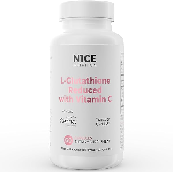 L-Glutathione 765mg with Vitamin C 500mg - Setria® Glutathione - Reduced Form Blend & Transport C-Plus® - Vitamin C - 60 Capsules in Pakistan