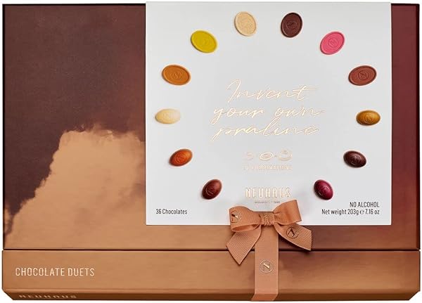 Neuhaus Belgian Chocolate Duets Slider Box – 36 Chocolates to Mix & Match – 36 Flavor Combinations – Personalized Experience – Invent Your Own Praline in Pakistan in Pakistan