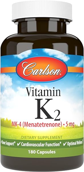Vitamin K2, MK-4 (Menatetrenone), Vitamin K Supplement, Bone & Heart Health, K2 Vitamin, Soy-free, Vitamin K-2, K2 Vitamins, 180 Capsules in Pakistan