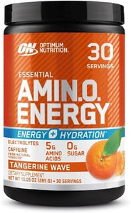 Optimum Nutrition Amino Energy Powder Plus Hydration, with BCAA, Electrolytes, and Caffeine, Tangerine Wave, 30 Servings (Packaging May Vary) in Pakistan