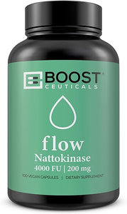 Nattokinase 200mg 4000 FU | 100 Vegan Capsules | Pure, Natural Blood Thinner & Blood Flow Supplement | 100 Days Supply in Pakistan