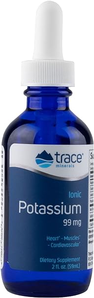 Trace Minerals | Liquid Ionic Potassium Dietary Supplement | 99 mg Potassium Powered by Concentrace Electrolytes | Supports Hydration, Energy, & Normal Brain Function | 2 fl oz (1 Pack), 33 Servings in Pakistan