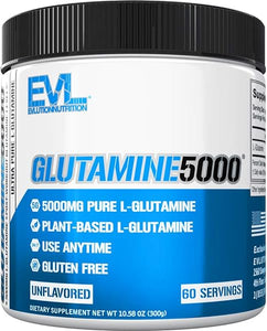 Pure Vegan L-Glutamine Powder Supplement - Evlution Nutrition Nitric Oxide Booster 5g L Glutamine Supplement for Post Workout Recovery Enhanced Pumps Gut Health Energy and Immunity - Unflavored in Pakistan
