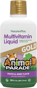 NaturesPlus Animal Parade Source of Life Gold Children's Liquid Multivitamin, 30 OZ - Natural Tropical Berry Flavor - Immune Support Supplement - Organic Whole Foods, Gluten-Free, Vegan - 60 Servings in Pakistan