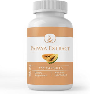 Pure Original Ingredients Papaya Extract, Always Pure, No Additives Or Fillers, Lab Verified (100 Capsules) in Pakistan