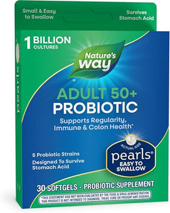 Adults 50+ Probiotic Pearls, Supports Regularity, Immune and Colon Health*, 1 Billion Cultures, No Refrigeration Required, 30 Softgels (Packaging May Vary) in Pakistan