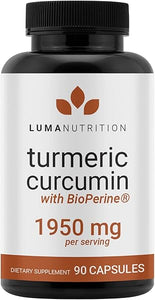 Turmeric Curcumin with Black Pepper - 95% Curcuminoids - 1950mg Per Serving - Premium Turmeric Supplement - with BioPerine for Max Absorption - Made in USA - 90 Capsules in Pakistan