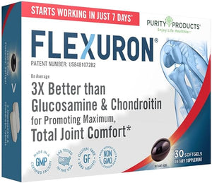 Flexuron Joint Formula 3X Better Than Glucosamine and Chondroitin - Starts Working in just 7 Days - Krill Oil, Low Molecular Weight Hyaluronic Acid, Astaxanthin - 30 Count (1) in Pakistan