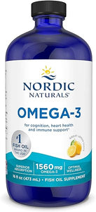 Omega-3, Lemon Flavor - 16 oz - 1560 mg Omega-3 - Fish Oil - EPA & DHA - Immune Support, Brain & Heart Health, Optimal Wellness - Non-GMO - 96 Servings in Pakistan