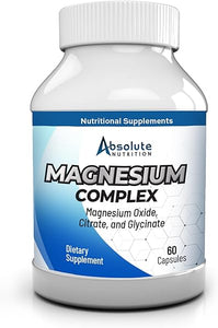 Magnesium Complex - Magnesium Oxide, Citrate, and Glycinate, for Muscle, Nerve & Cardiovascular Health - 60 Caps in Pakistan