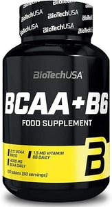 Biotech BCAA + B6 100 Tablets | Branched Chain Amino Acids | Anabolic & Anticatabolic | Bodybuilding Pills | Lean Muscle Mass Growth | Food Supplement in Pakistan