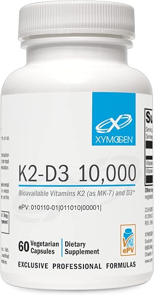 XYMOGEN K2-D3 10000 - Vitamin D3 K2 - Bioavailable Vitamin D 10,000 IU (Cholecalciferol) with Vitamin K2 MK-7 - Heart, Arterial, Bone Health + Immune Support Supplement (60 Capsules) in Pakistan in Pakistan