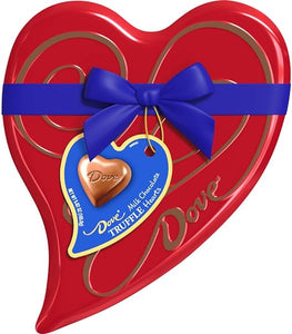 Milk Chocolate Truffle Valentines Day Chocolate Heart Box Tin, 5.82 oz in Pakistan