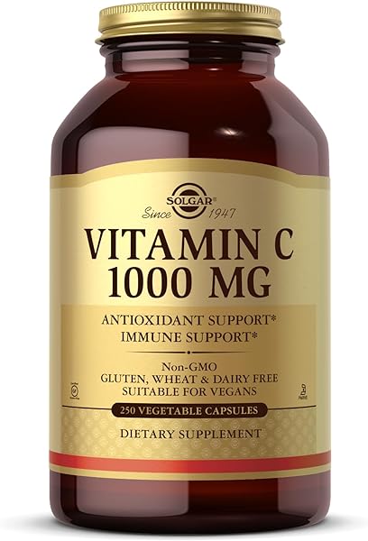 Solgar Vitamin C 1000 mg, 250 Vegetable Capsules - Antioxidant & Immune Support - Overall Health - Healthy Skin & Joints - Bioflavonoids Supplement - Non GMO, Vegan, Gluten Free, Kosher - 250 Servings in Pakistan in Pakistan