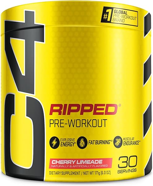 C4 Ripped Pre Workout Powder for Energy and Weight Loss, Beta Alanine, Sugar Free Energy Supplement Preworkout for Men & Women - 150mg Caffeine + Creatine-Free - Cherry Lemonade - 30 Servings in Pakistan in Pakistan