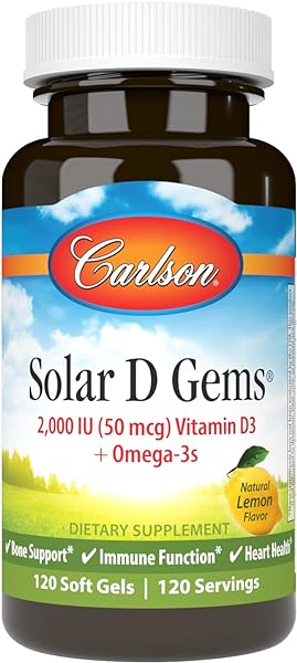 Labs Solar D Gems Natural Vitamin D3, 2000 IU, 120 Softgels in Pakistan
