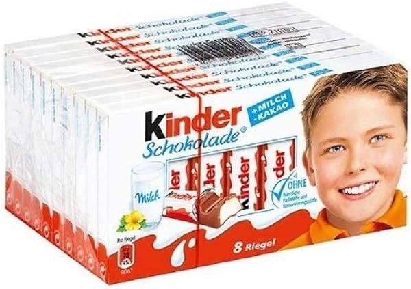 Kinder Chocolate, CASE, 8 Count (Pack of 10) in Pakistan in Pakistan