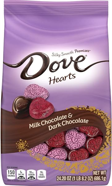 PROMISES Milk & Dark Chocolate Valentines Day Candy Hearts, 24.2 oz Bag in Pakistan